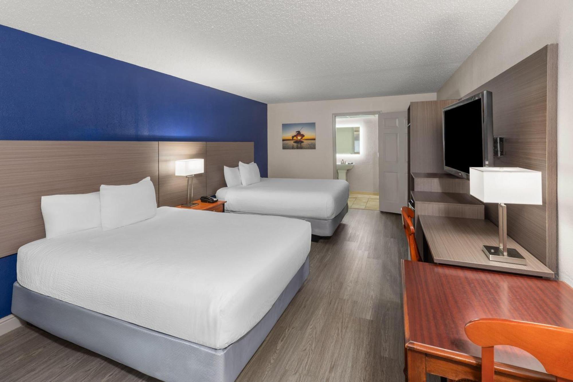 Room Two Queen Beds Mobility or Hearing Access Roll Shower Non-Smoking