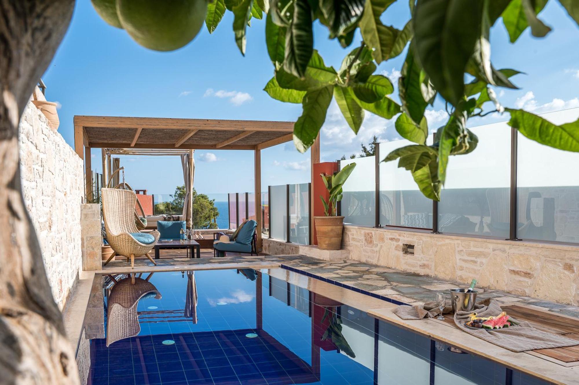Luxury Suite met 1 slaapkamer, uitzicht op zee en privézwembad