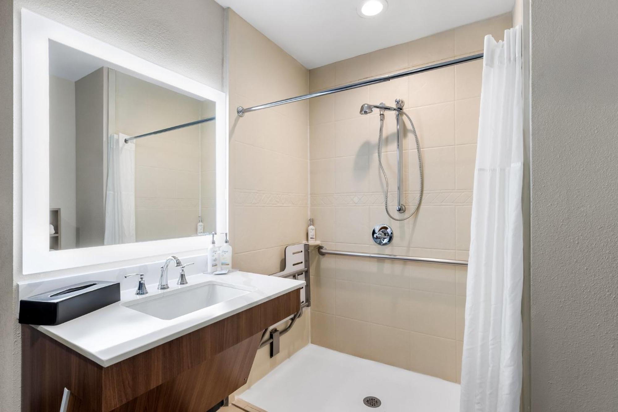Queen Studio Suite Mobility Access Roll Shower or Non-Smoking