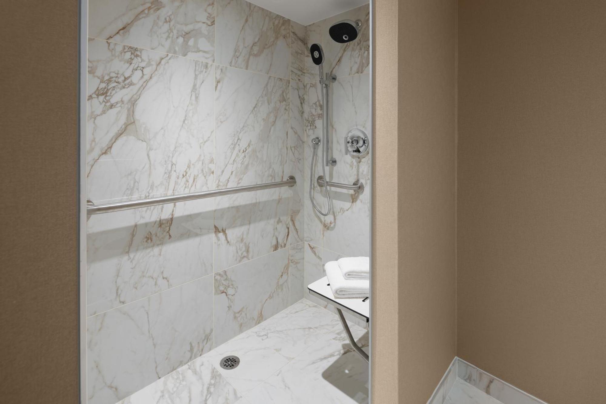 Deluxe King Room Roll Shower Mobility Accessible or High Floor