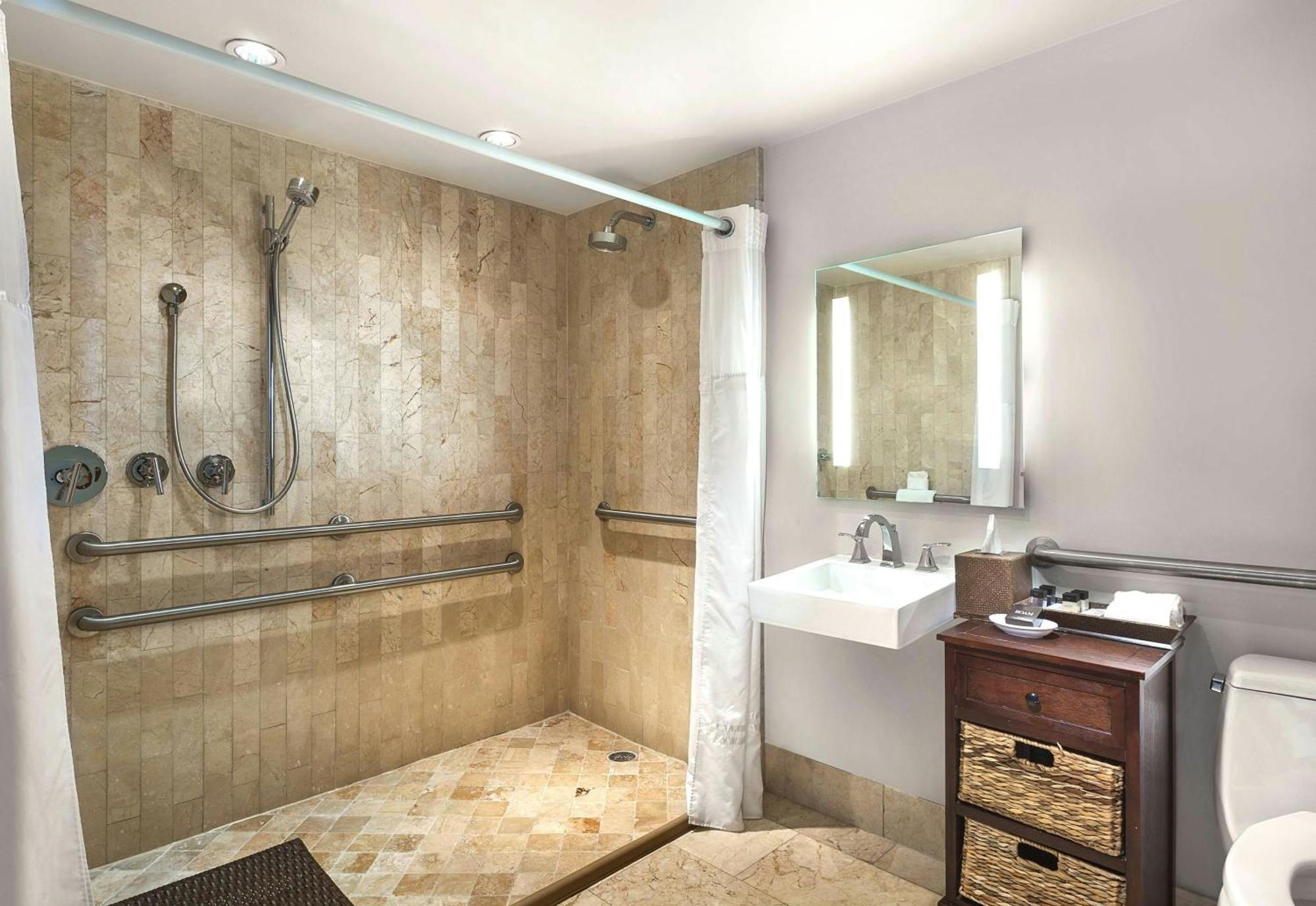 Modern King Room Roll Shower Disability Access