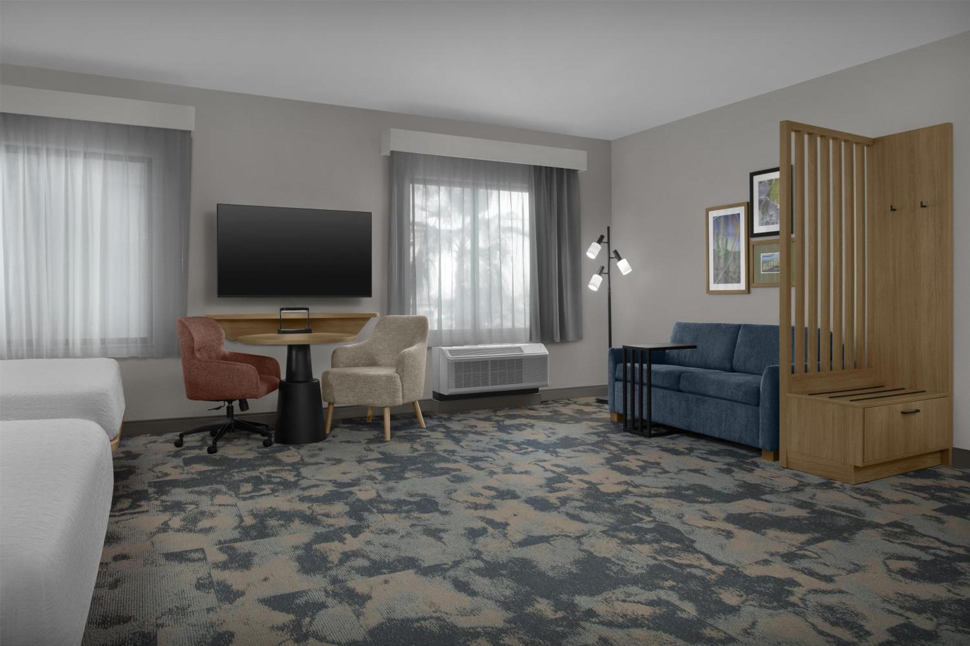 Studio Suite Two Queen Beds Sofa Bed Non-Smoking