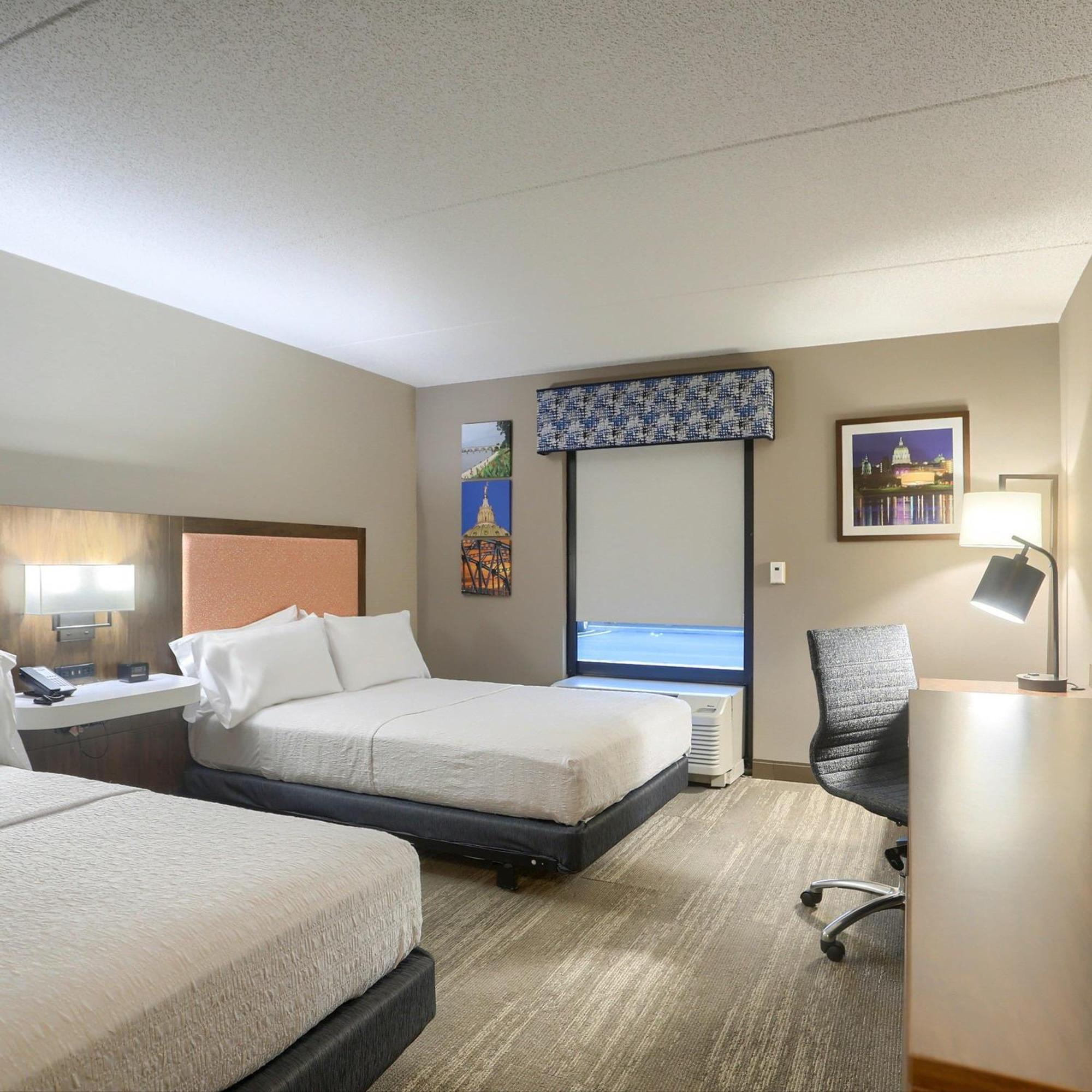 Double Room Two Double Beds Mobility or Hearing Accessible or Tub