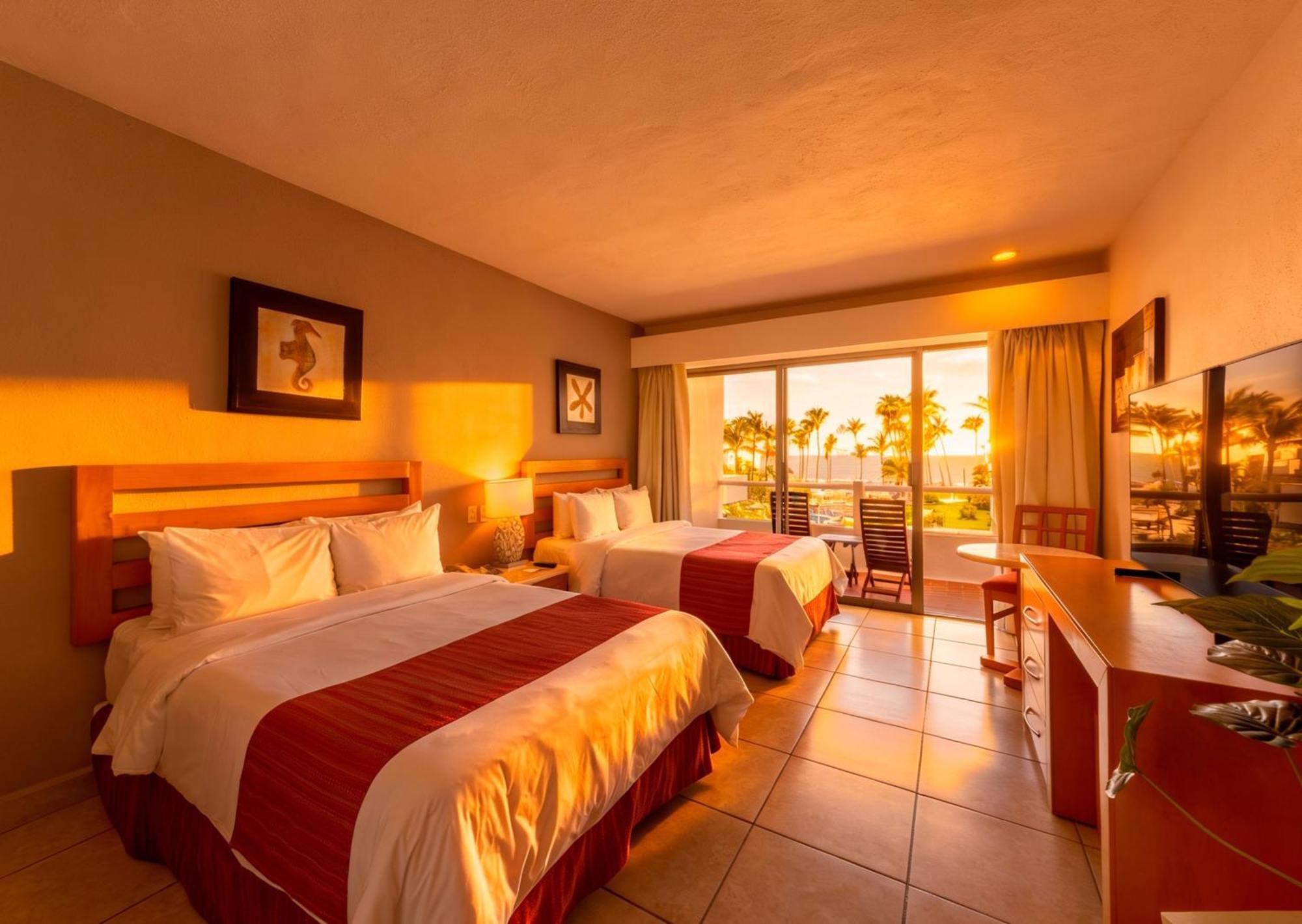Resort Club Double Room Two Double Beds Bath Tub Balcony