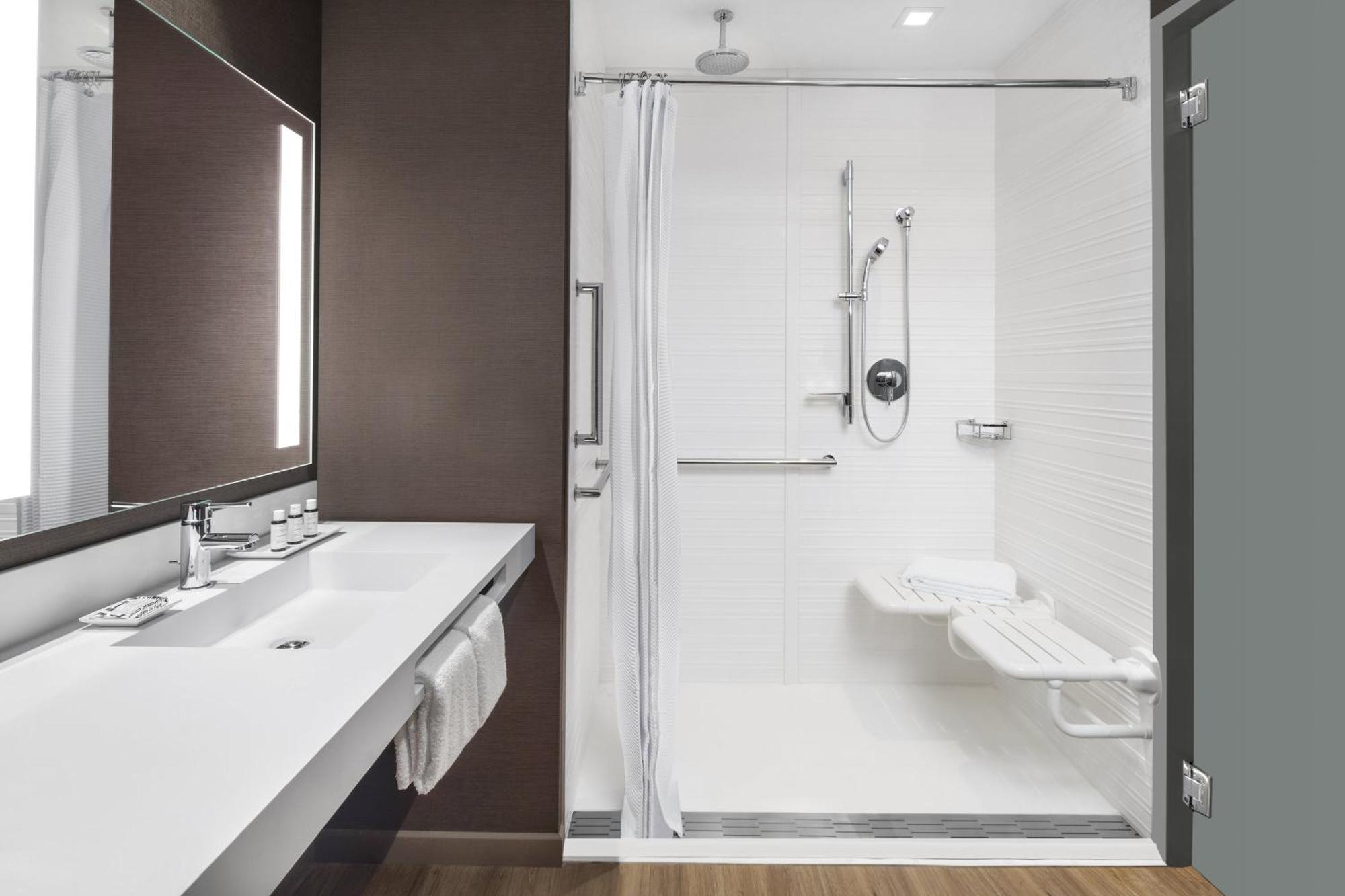 King Room Roll Shower Mobility Access or Hearing Accessible