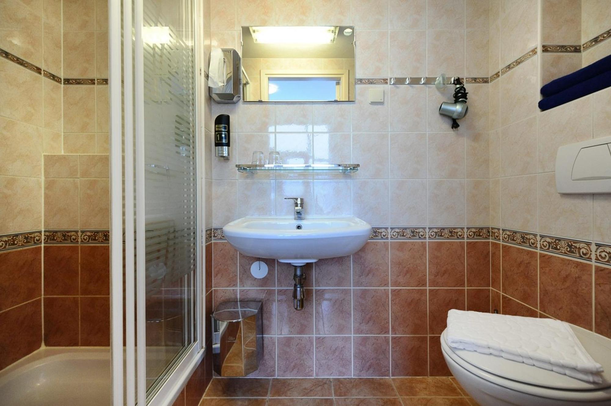 Tweepersoonskamer met 2 Aparte Bedden en Douche
