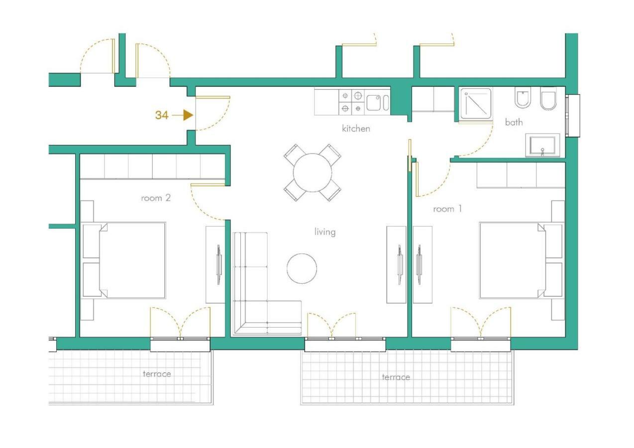 Deluxe Two-Bedroom Apartment with Garden View,1178409955:JPEG