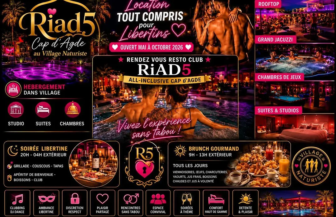 Hôtel Riad 5 Studio Cap Libertin Village Naturiste-1
