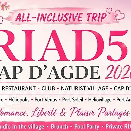 Hôtel Riad 5 Studio Cap Libertin Village Naturiste-2