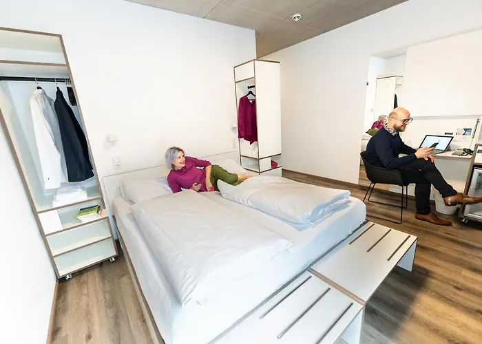 Motel Schlafraum Schlüßlberg-Dein smartes Hotel-contactless check-in