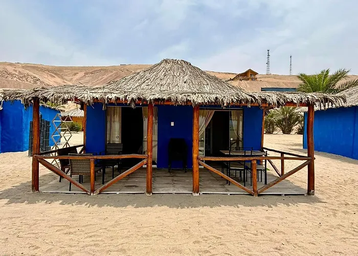 Bungalows frente al mar en playa Wakama