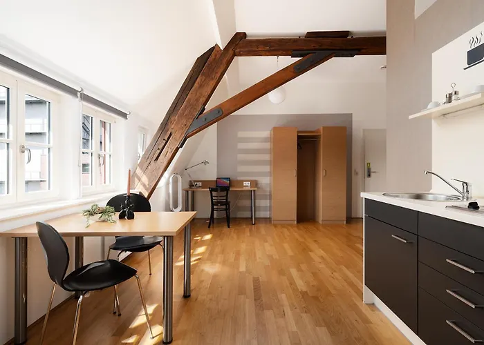 Hotel Campuszwei Komfortable Doppelzimmer & Apartments Mit Kueche Zentral In Ludwigsburg Ideal Fuer Business & Langzeitaufenthalte 24H Check In Kinder Bis 14 Jahre Uebernachten Kostenlos