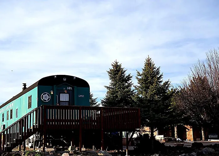 Historic Rail Car On Route 66